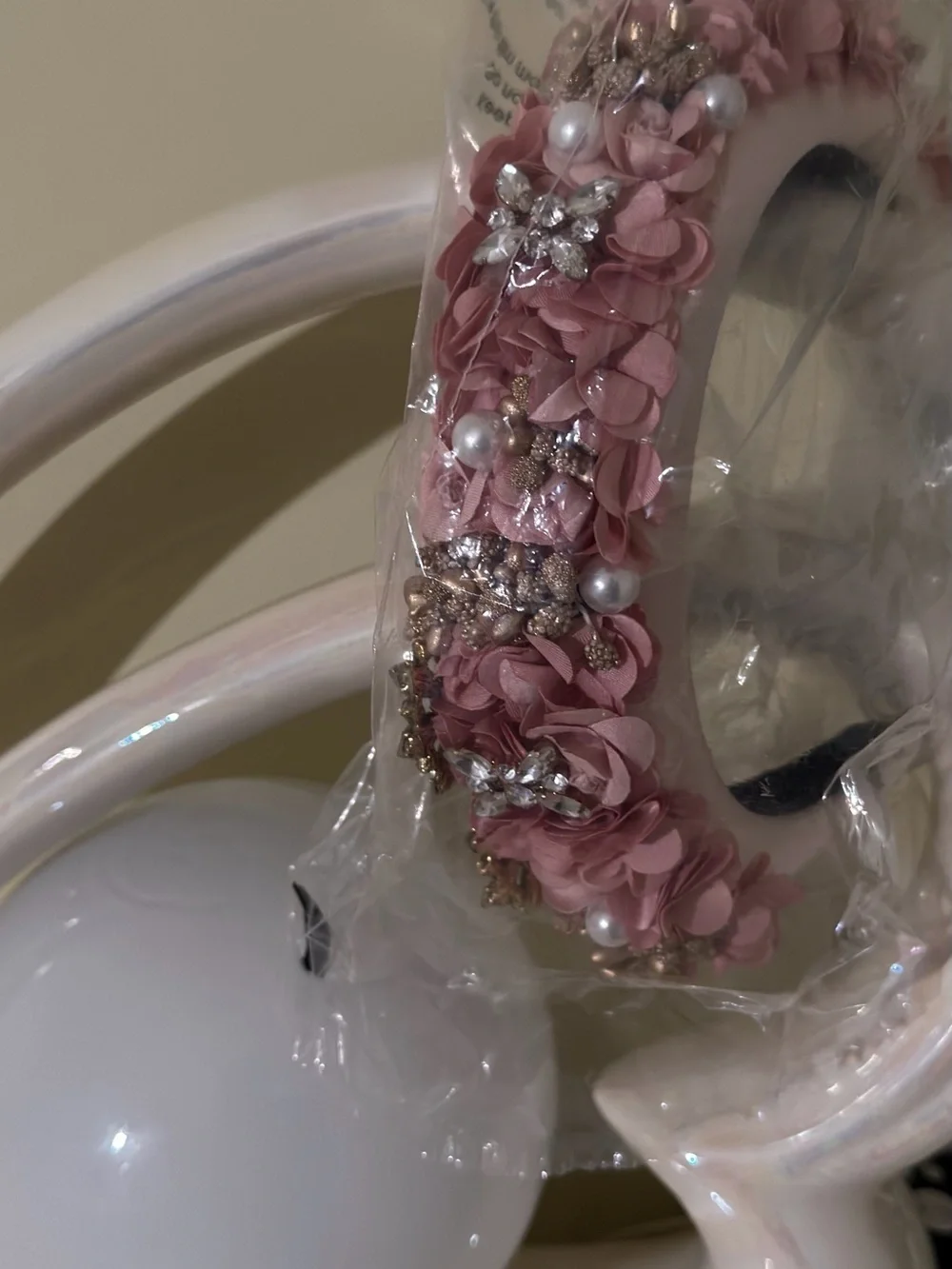 A Classy Chic Boutique Pink Floral Jeweled Headband, floral Coronet